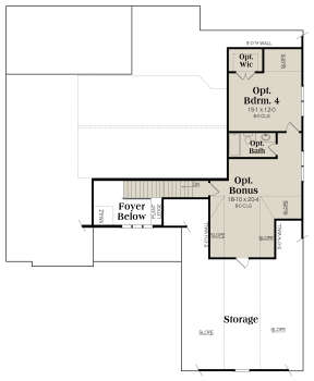 Optional Second Floor for House Plan #009-00313