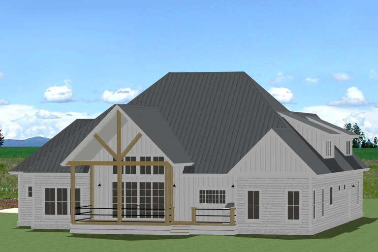 Modern Farmhouse House Plan #6849-00124 Elevation Photo