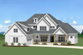 Modern Farmhouse House Plan #6849-00124 Elevation Photo
