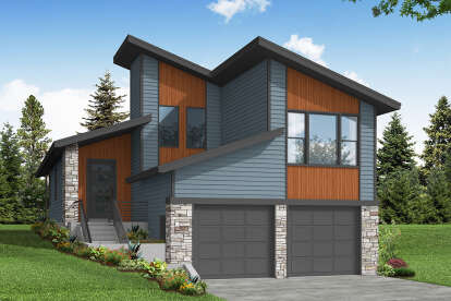 Modern House Plan #035-01008 Elevation Photo