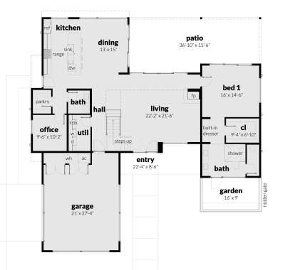 Main Floor  for House Plan #028-00167