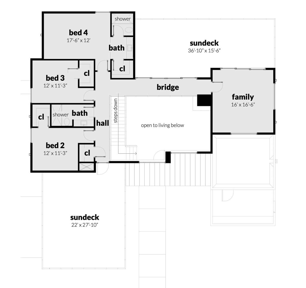 Second Floor for House Plan #028-00167