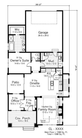 Main Floor for House Plan #098-00003