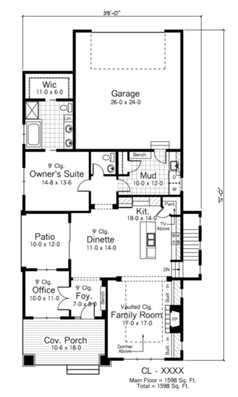 House Plan House Plan #2714 Drawing 1