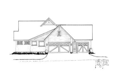 Craftsman House Plan #1907-00056 Elevation Photo