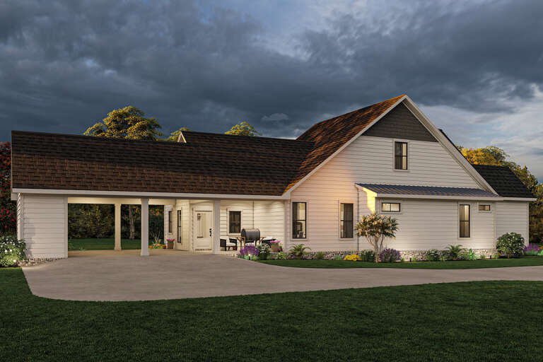 Modern Farmhouse House Plan #041-00276 Elevation Photo