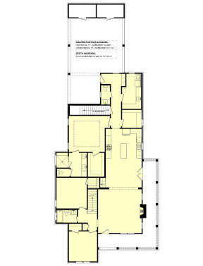 Main Floor w/ Basement Stair Location for House Plan #041-00276
