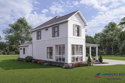 Farmhouse House Plan #041-00277 Elevation Photo