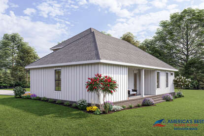 Farmhouse House Plan #041-00277 Elevation Photo