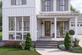 Farmhouse House Plan #041-00277 Elevation Photo