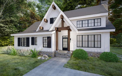 Modern Farmhouse House Plan #8687-00001 Elevation Photo