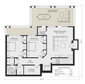 Basement for House Plan #8687-00001