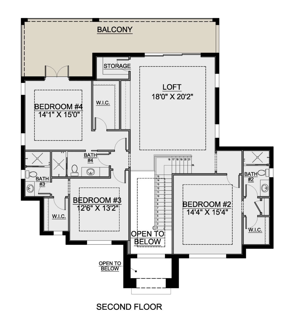 Second Floor for House Plan #5565-00174