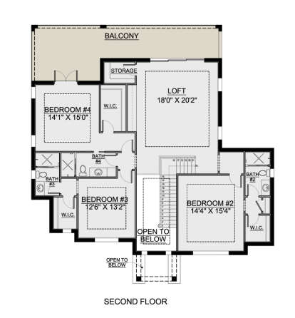 Second Floor for House Plan #5565-00175