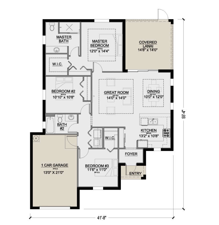 House Plan House Plan #27155 Drawing 1