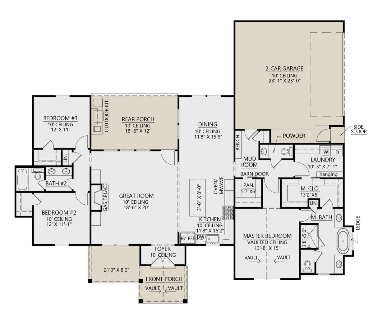 Main Floor  for House Plan #4534-00075