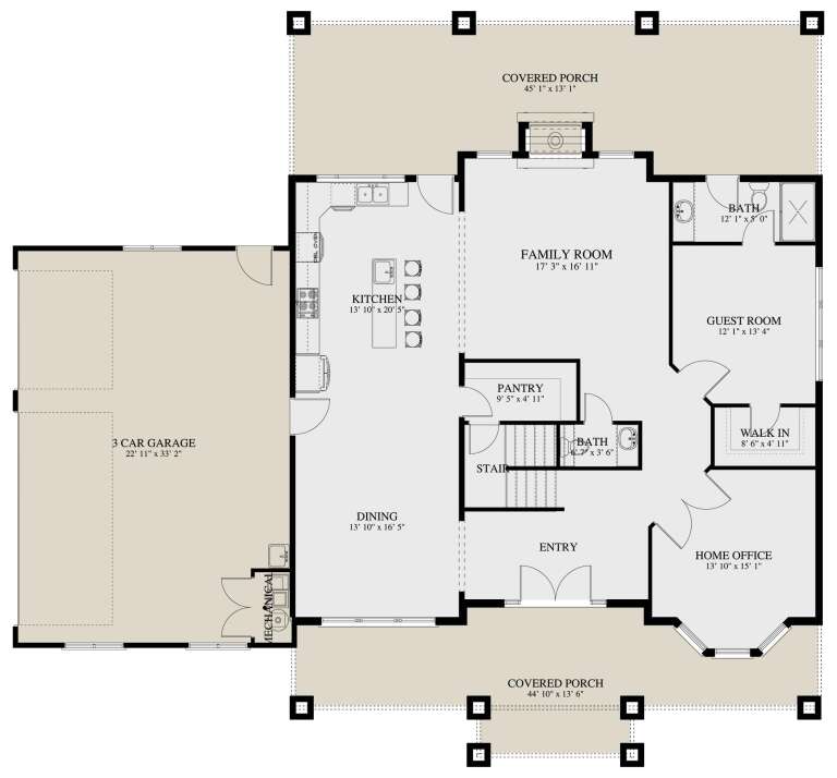 House Plan House Plan #27159 Drawing 1