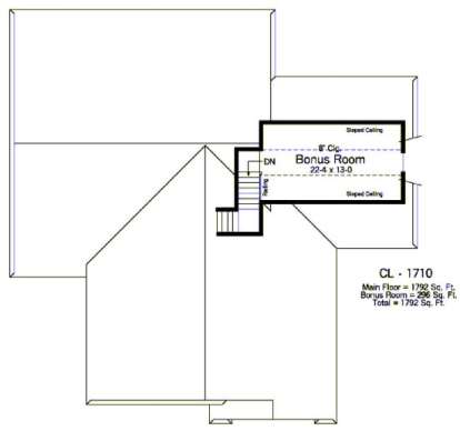 Bonus Room for House Plan #098-00005