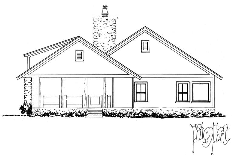 Country House Plan #1907-00058 Elevation Photo