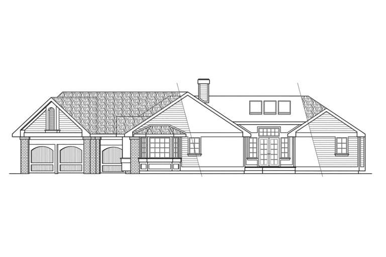 Traditional House Plan #035-01009 Elevation Photo