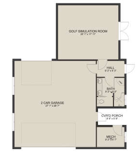 Garage Floor for House Plan #2802-00151