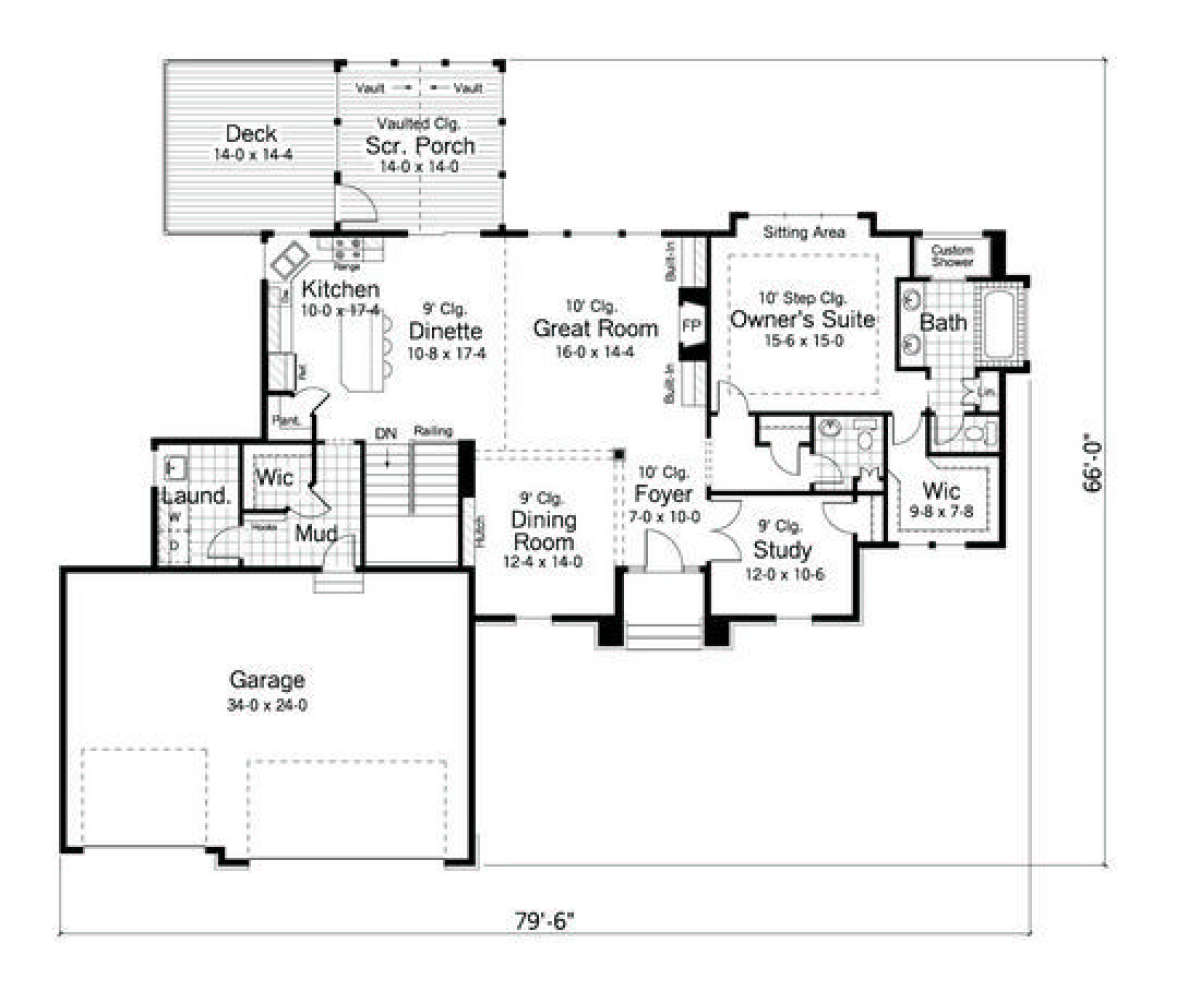 Main Floor for House Plan #098-00006
