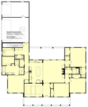 Main Floor w/ Basement Stair Location for House Plan #041-00278