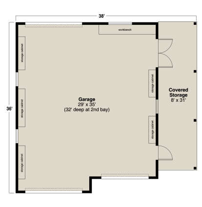 Garage Floor for House Plan #035-01012