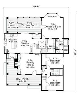 Main Floor for House Plan #098-00007