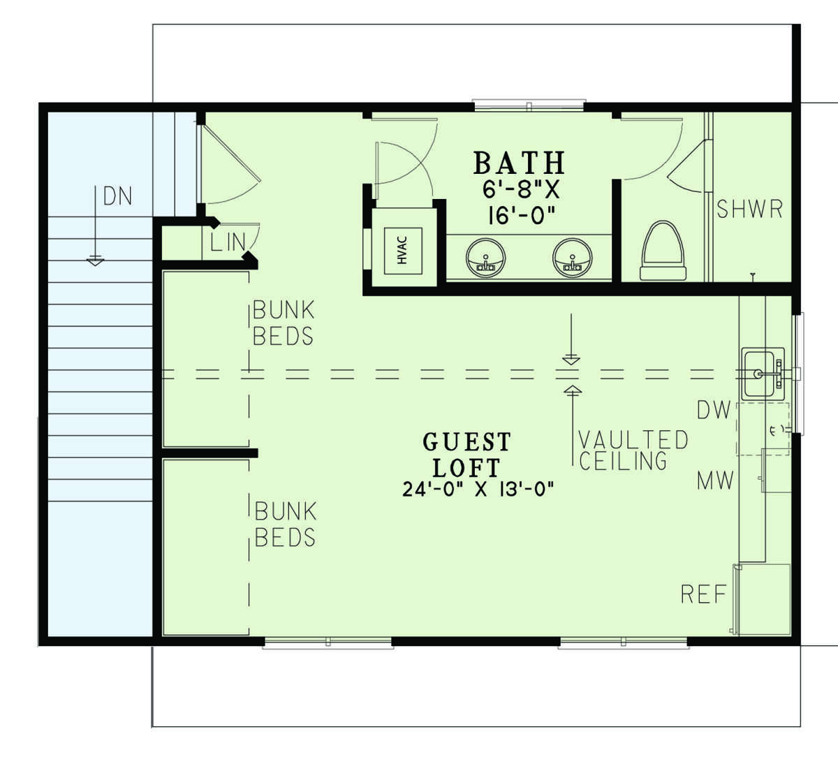 House Plan 110-01083 - Craftsman Plan: 509 Square Feet, 1 Bedroom, 1  Bathroom