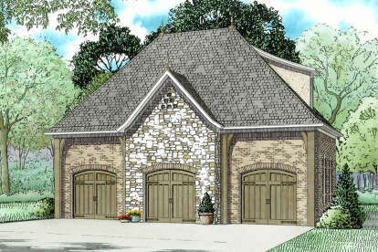 European House Plan #110-01086 Elevation Photo