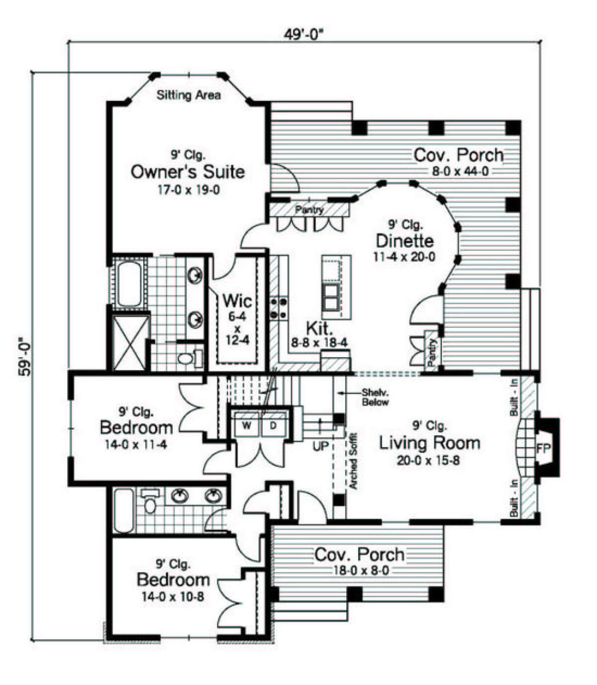 Main Floor for House Plan #098-00008