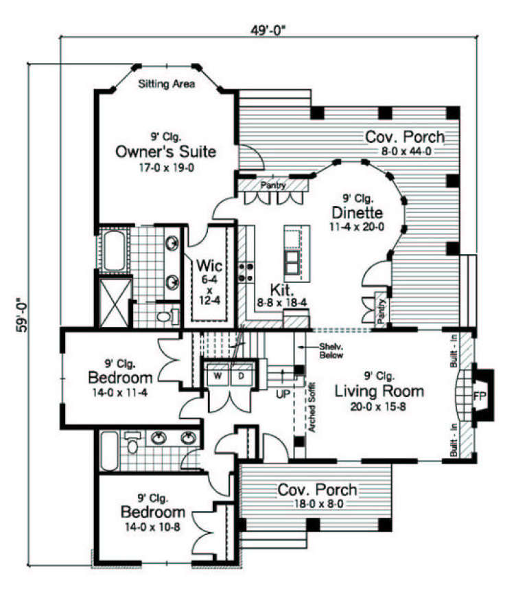 House Plan House Plan #2719 Drawing 1