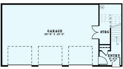 Garage Floor for House Plan #110-01093