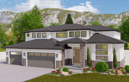 Contemporary House Plan #2802-00154 Elevation Photo