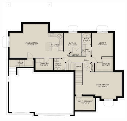 Basement for House Plan #2802-00154