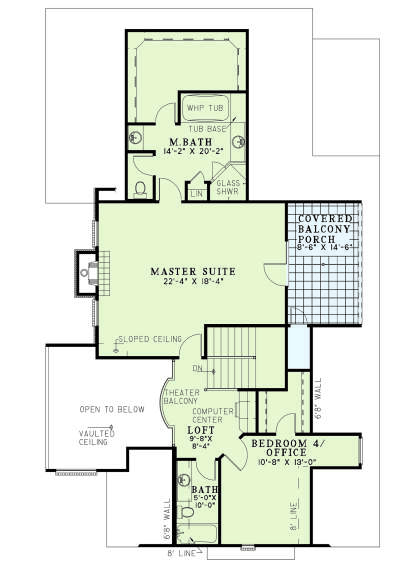 Second Floor for House Plan #110-01095