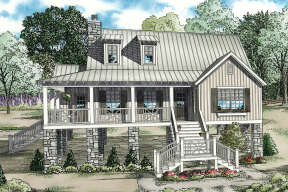 Cabin House Plan #110-01096 Elevation Photo