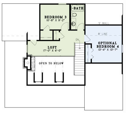 Second Floor for House Plan #110-01096