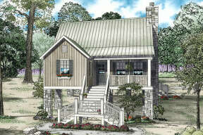 Cabin House Plan #110-01097 Elevation Photo