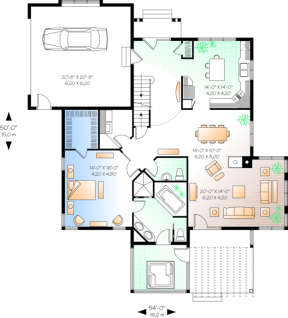 First Floor for House Plan #034-00019