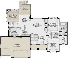 Main Floor for House Plan #098-00009