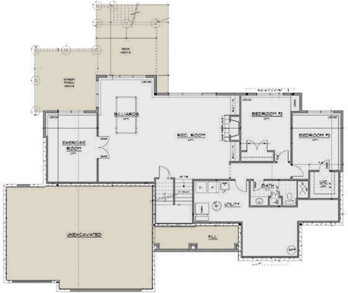 Basement for House Plan #098-00009