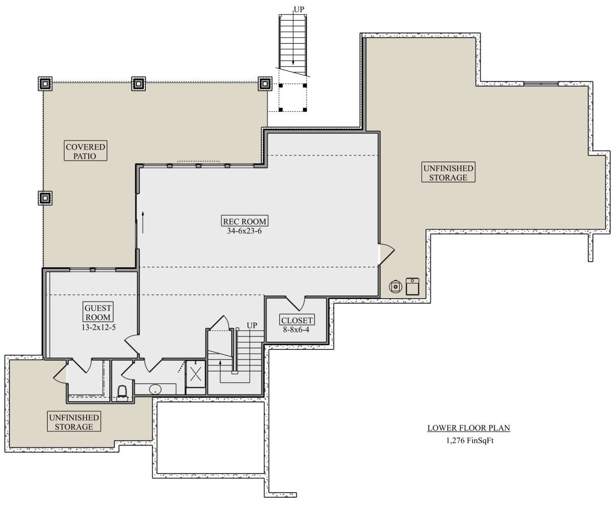Basement for House Plan #5631-00169