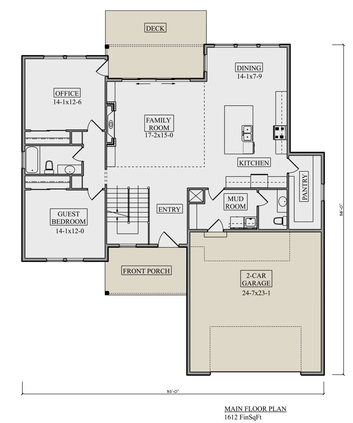 Main Floor  for House Plan #5631-00171