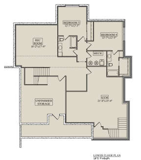Basement for House Plan #5631-00173