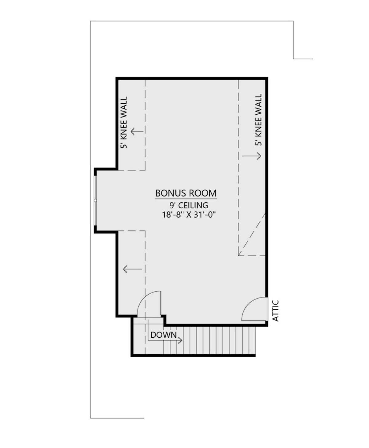 Bonus Room for House Plan #4534-00076