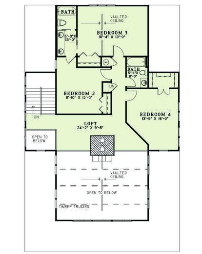 Second Floor for House Plan #110-01100