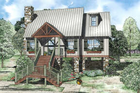 Cabin House Plan #110-01101 Elevation Photo