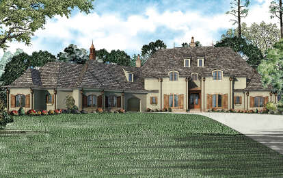 6 Bed, 6 Bath, 6696 Square Foot House Plan - #110-01104